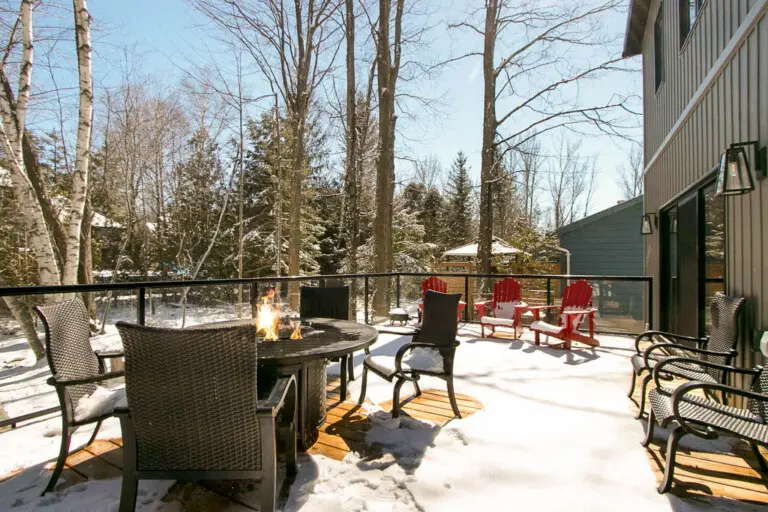 winter Panchos Porch Bayfield Grand Bend Ontario Cottage 3 bedroom cottage vacation rental 1