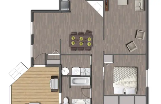 Camerons Peaceful Pines vacation rental pet friendly 3 bedroom bayfield ontario summer winter cottage rental FLOORPLAN